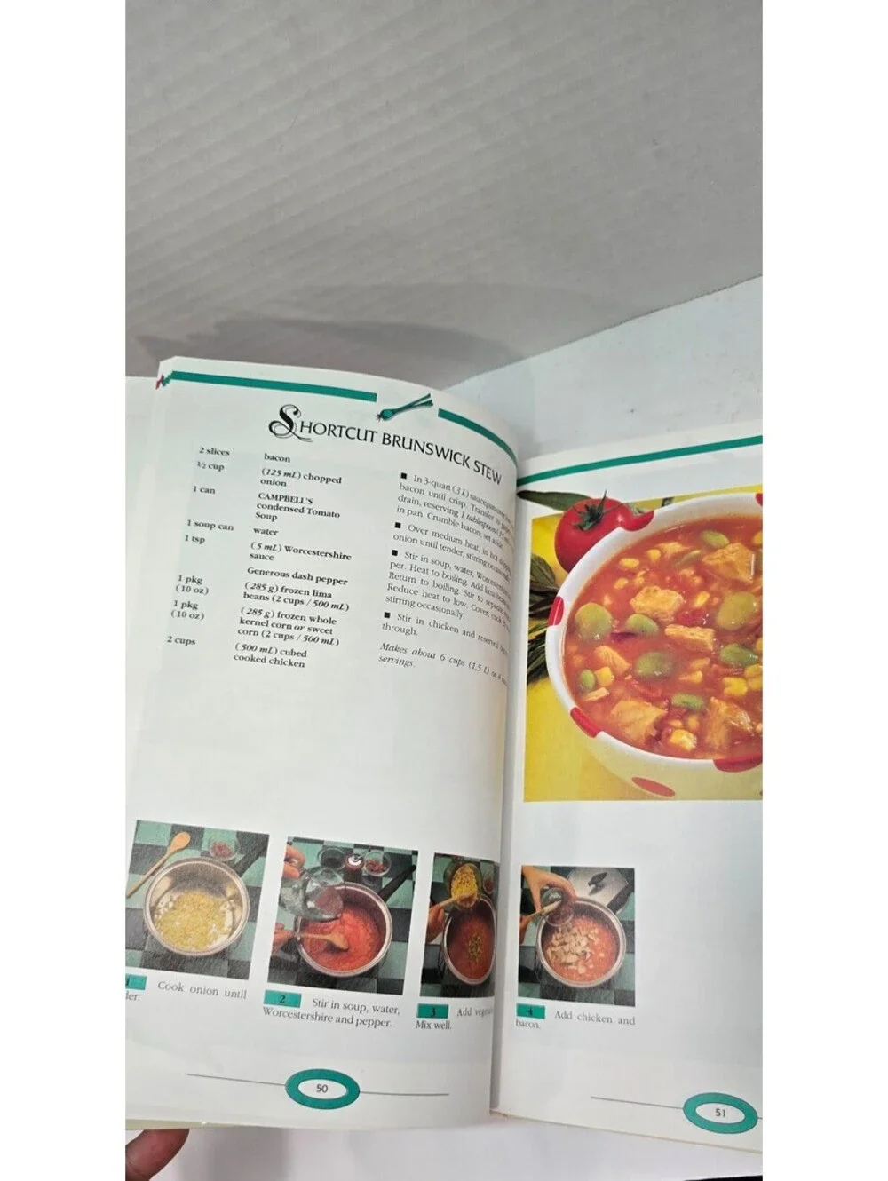 Campbell's Simply Delicious Recipes Cookbook 1992 Edition
